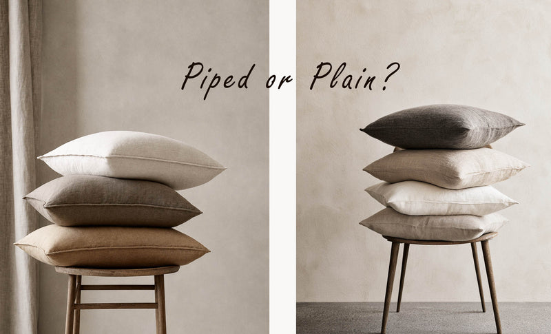 Made To Measure Cushion cover Styles - Choose Style, Linen Fabric and Piping