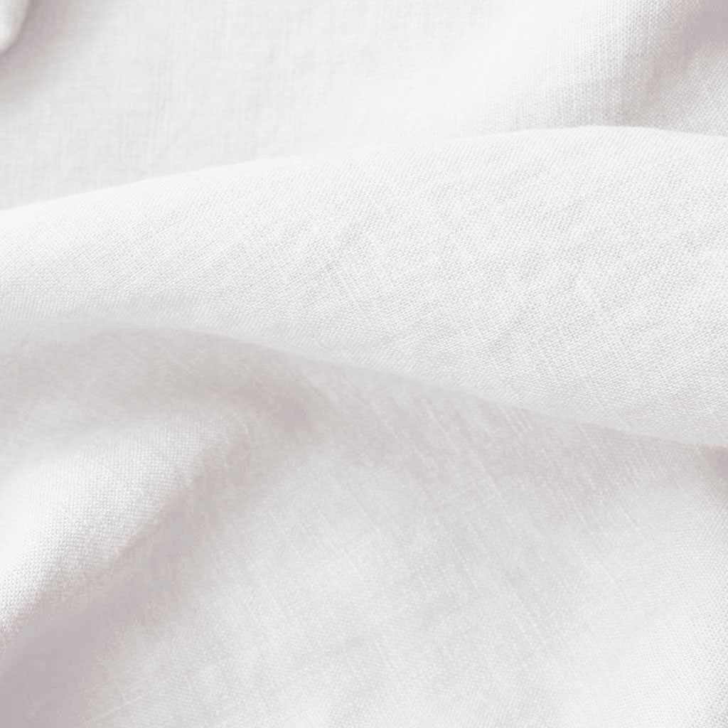 Abby White Linen mix fabric, close-up photo. This fabric is for Super Saver Blinds only!