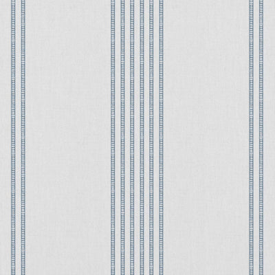 Brea Agate Blue-WHT - White fabric with Striped Blue print