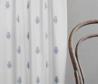 Lisana Agate Blue - Curtain fabric with Blue abstract print