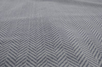 Hugo Ash Curtain fabric, Herringbone pattern. Linen Cotton Mix