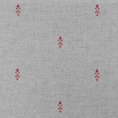 Asli Crimson Red - Natural fabric with classical Red pattern