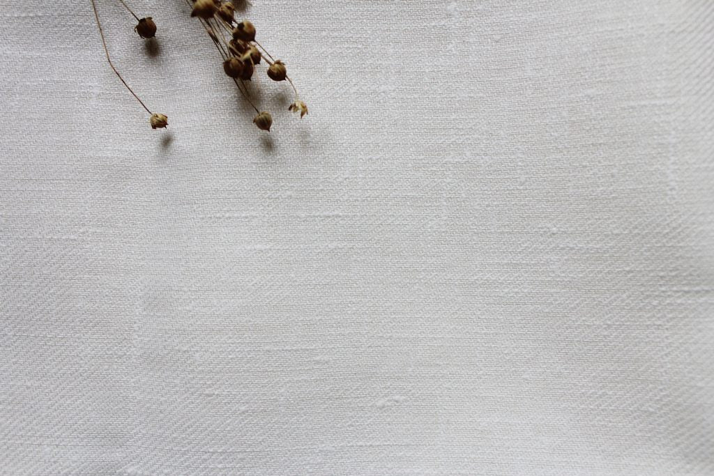 Astrid White - Linen Fabric