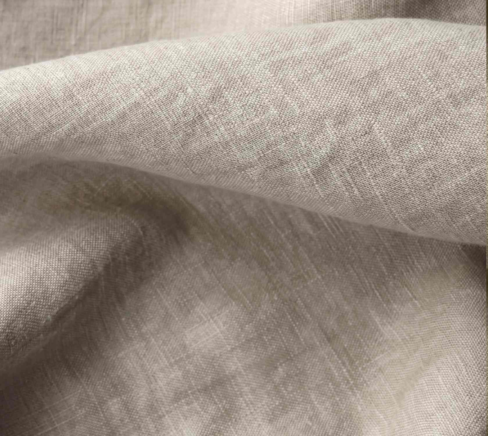 Beige 100% Linen Fabric. Bea Light Oatmeal by Ada & Ina Fabrics