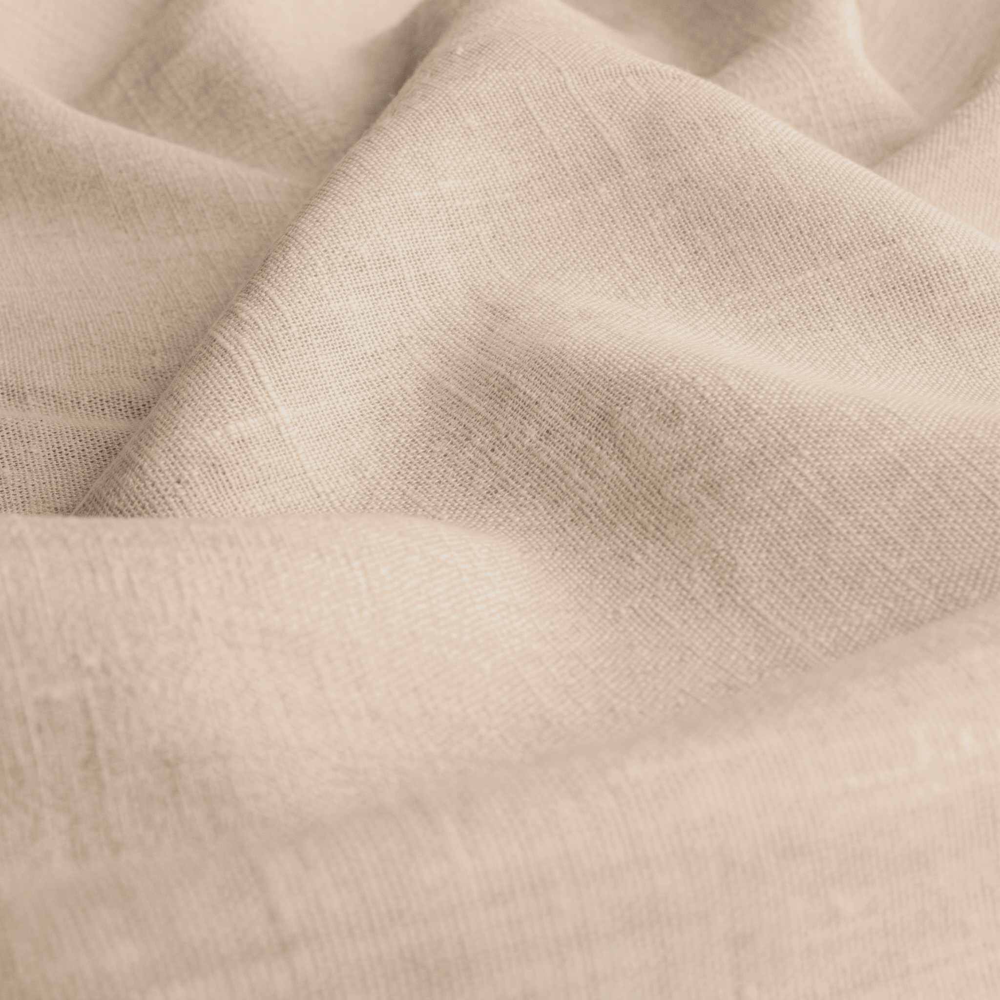 Beige Linen fabric - pre-washed 100% linen curtain fabric. Bianco Dusk Beige by Ada & Ina.
