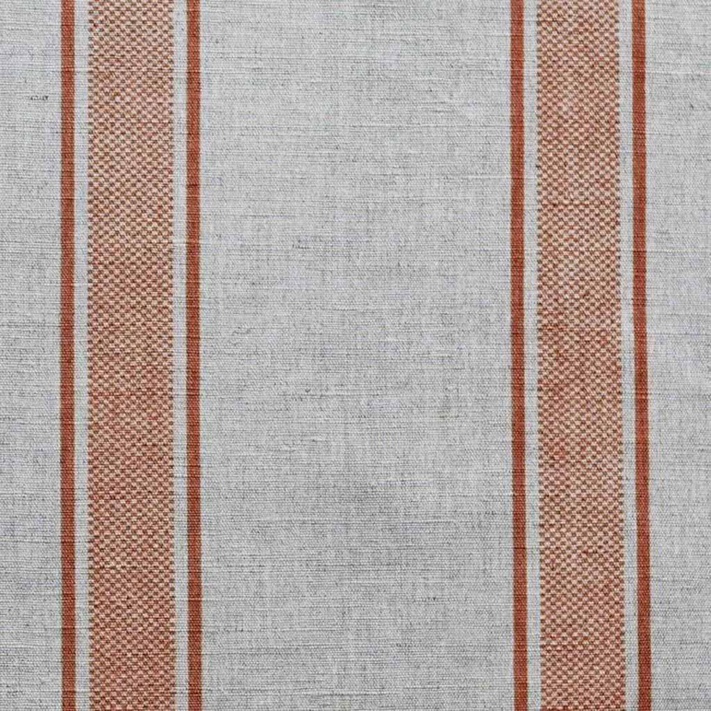 Bella Terracotta - Curtain fabric with Orange stripes