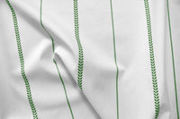 Berit Parrot Green - curtain fabric with Green striped print