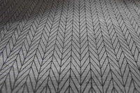 Ollie Noir Curtain fabric, abstract black herringbone pattern