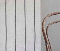 Ronja Black - Curtain fabric with Black stripes