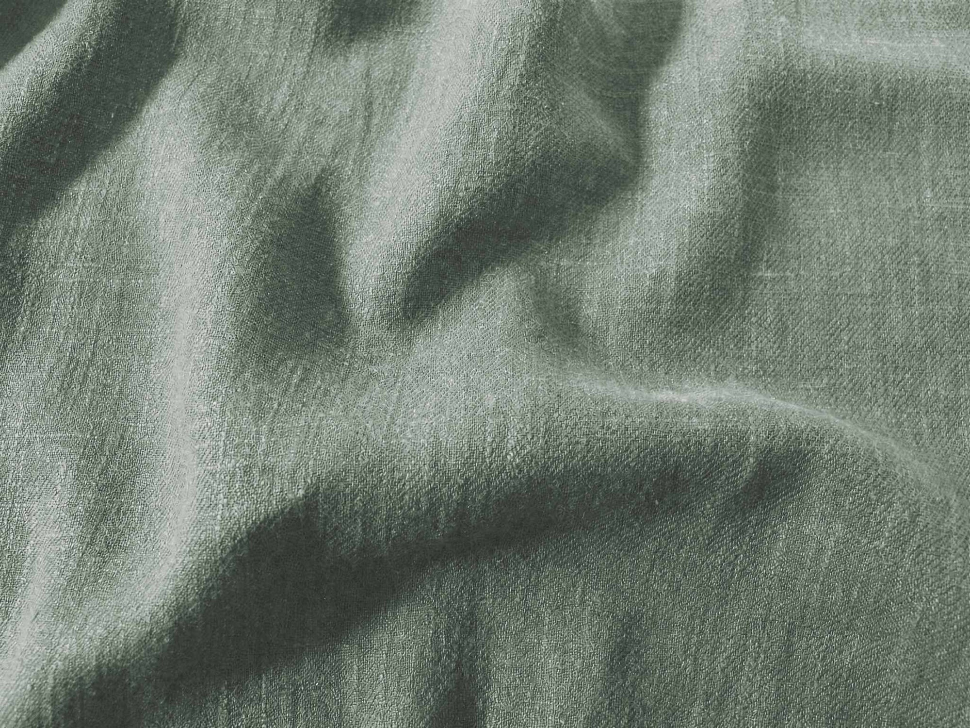 Blue Linen Cotton fabric. Very soft - close-up. Enni Dusty Aqua by Ada & Ina