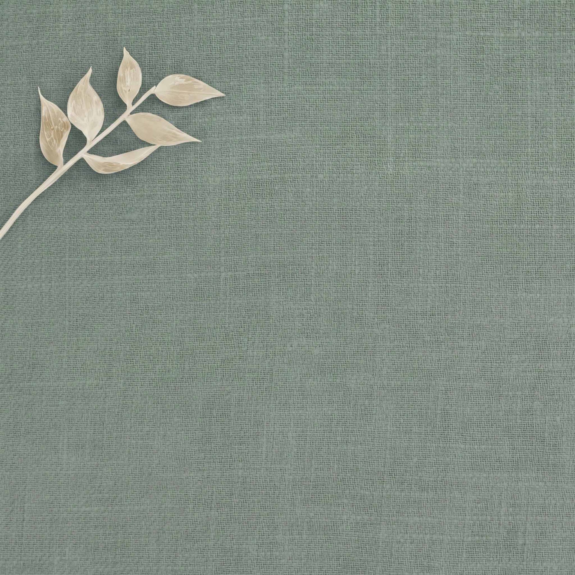 Blue Linen Cotton fabric. Very soft. Enni Dusty Aqua by Ada & Ina