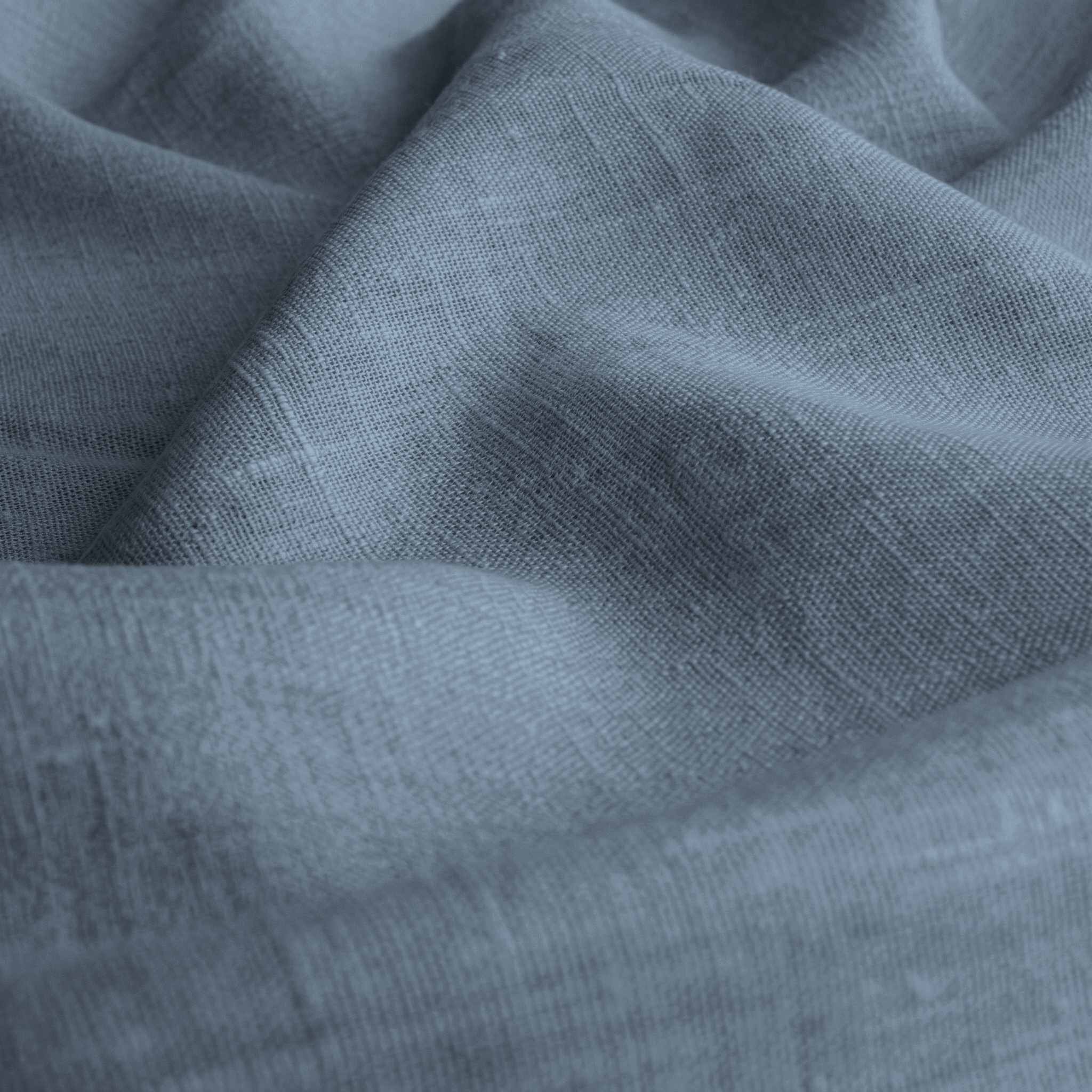 Blue Linen fabric - pre-washed 100% linen curtain fabric. Bianco Persian Blue by Ada & Ina.