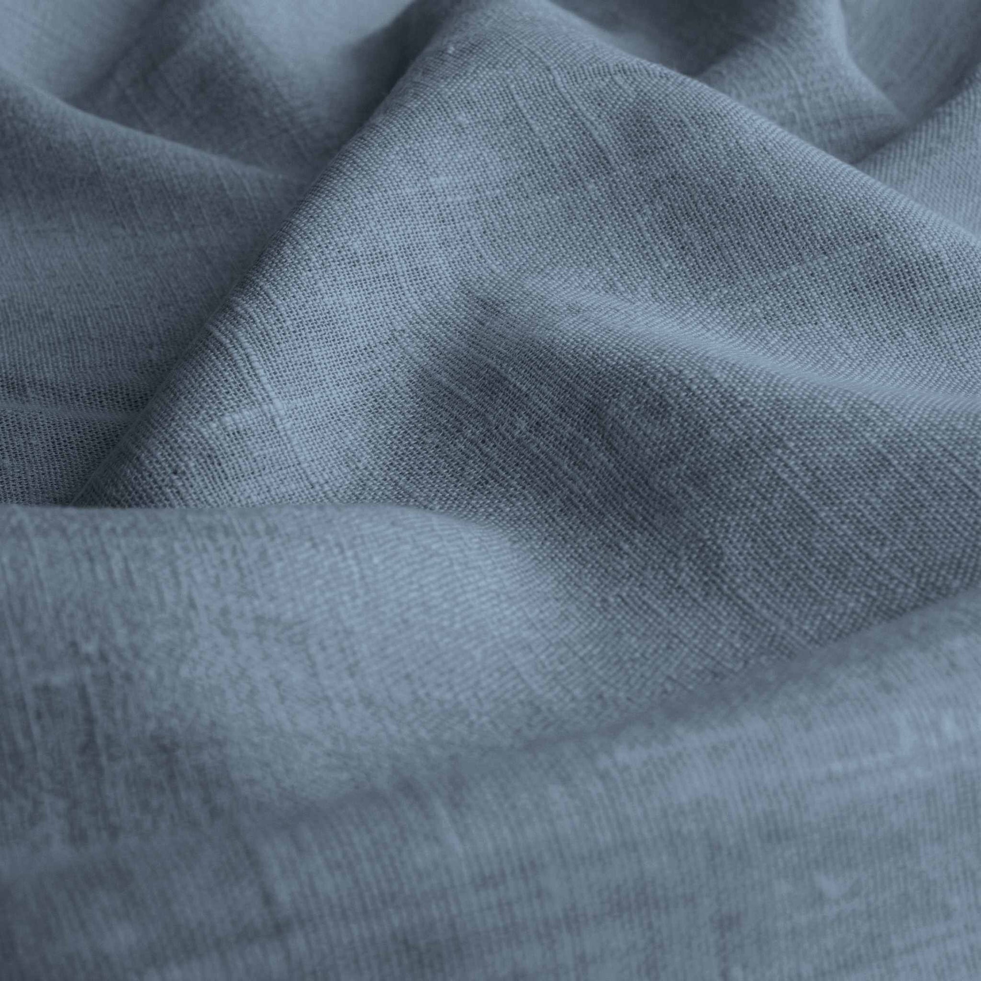 Blue Linen fabric - pre-washed 100% linen curtain fabric. Bianco Persian Blue by Ada & Ina.