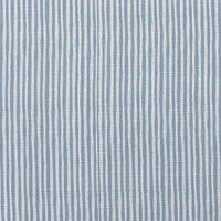 Maisa Blue Mist - Linen curtain fabric, Blue stripes