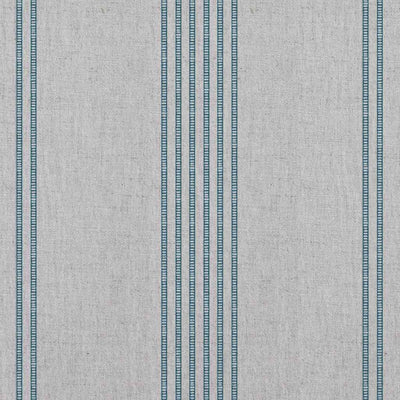 Brea Blue Stone - Natural fabric with Striped Blue print