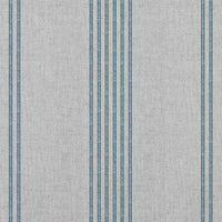 Brea Blue Stone - Natural fabric with Striped Blue print