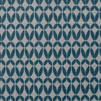 Siruna Blue Stone - Natural curtain fabric, Blue contemporary print