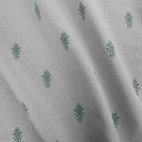 Lisana NAT Blue Stone - Curtain fabric with Light Blue abstract print