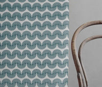 Ofira Blue Stone - Curtain fabric with Blue abstract print