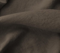 Brown 100% Linen Fabric. Bea Cedar by Ada & Ina Fabrics