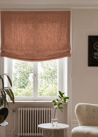 Brown 100% Linen Relaxed blind. Bea Terracotta by Ada & Ina