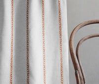 Helena-NAT Terracotta - Curtain fabric with Orange pattern print
