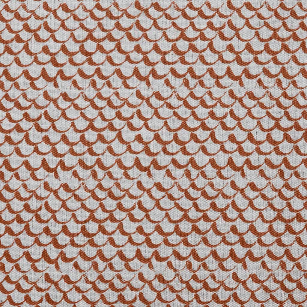 Jenna Burnt Orange - Curtain fabric with Orange abstract print