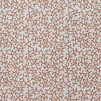 Phila Burnt Orange - Curtain fabric with Orange botanical print