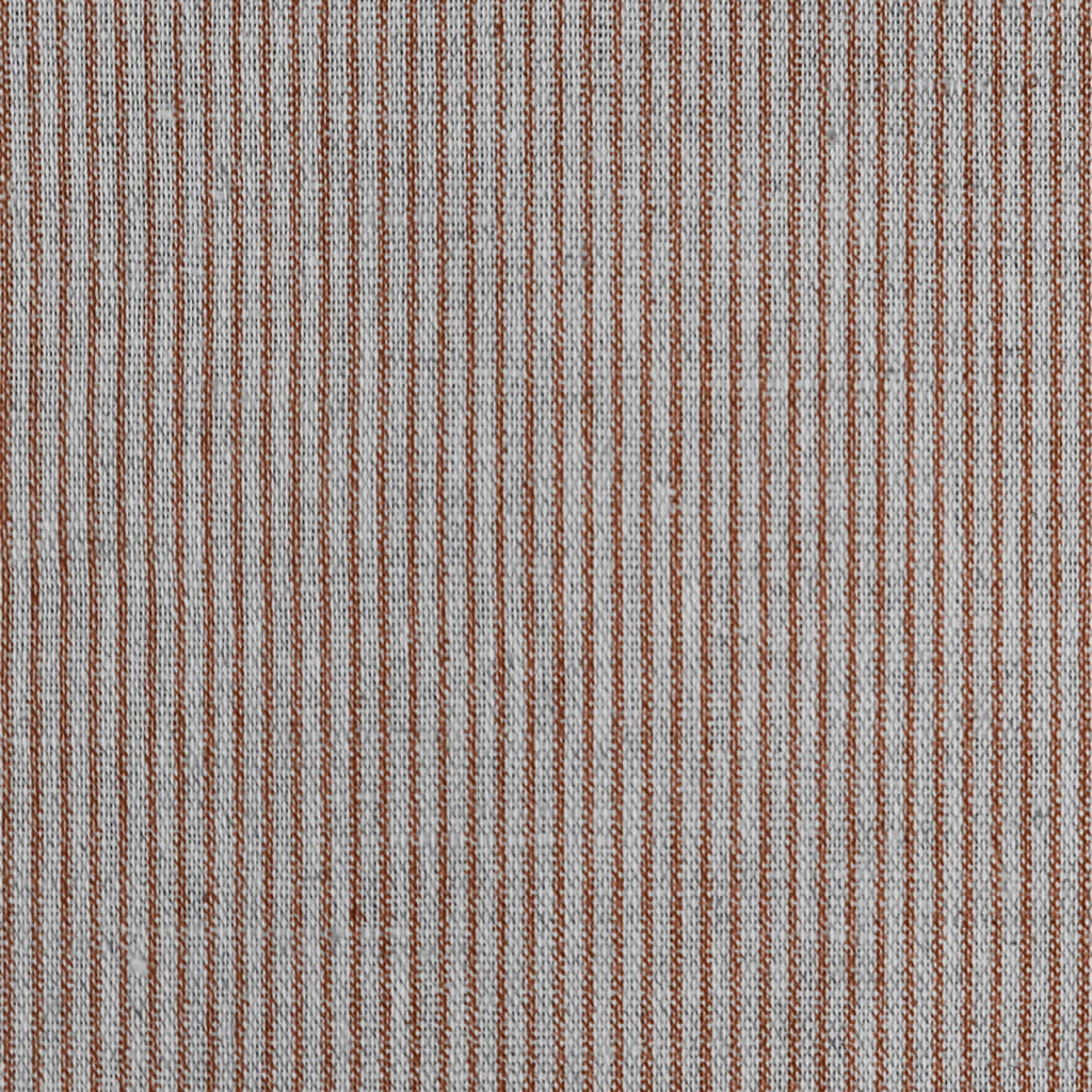 Pinni Terracotta - Curtain fabric with Orange striped print
