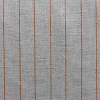 Solveig Terracotta - Curtain fabric with Orange stripes