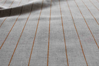 Solveig Terracotta - Curtain fabric with Orange stripes
