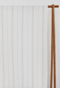 Elise New Blush-WHT - vertical two tone striped fabric.