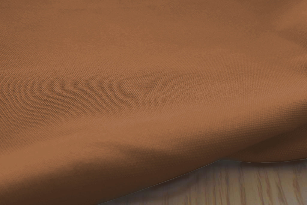 Brown 100% Cotton fabric, close-up shot