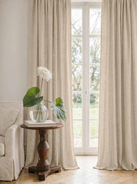 Chalk Linen Curtains - Cotton lined. Made of pre-washed 100% linen Bianco Chalk by Ada & Ina.