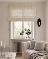 Chalk 100% Linen Roman blind. Bea Chalk by Ada & Ina Fabrics