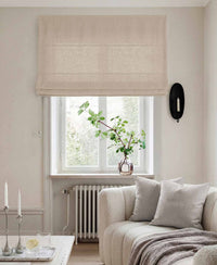 Chalk Linen Roman blind - Cotton lined. Made of pre-washed 100% linen Bianco Chalk by Ada & Ina.