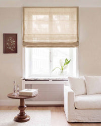 Chalk Linen Roman blind. Made of 280 cm wide soft 100% Linen fabric Vilgot Chalk by Ada & Ina