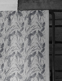Fernia Charcoal - Fabric for curtains with Dark Grey print
