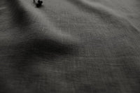 Black 100% Linen Fabric - close-up - Charlotte Noir