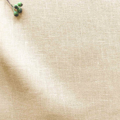 Beige / Chalk Linen Fabric by the metre. 100% Linen - Charlotte Chalk
