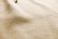 Beige / Chalk 100% Linen Fabric - close-up - Charlotte Chalk