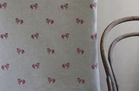 Horse Cherry - Curtain fabric with red pattern of horses