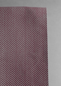 Hugo Cherry Curtain fabric, abstract red herringbone pattern