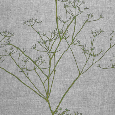Chervil Leaf, Natural fabric with Green print