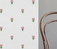 Cheynne Pink - curtain fabric with Pink floral print
