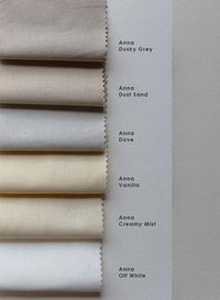 Variants of Anna Cotton fabrics in neutral tones