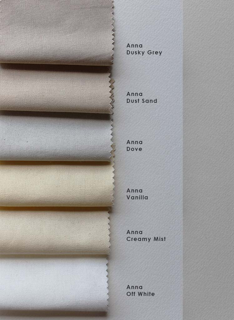 Neutral tones of our Anna range of cotton fabrics