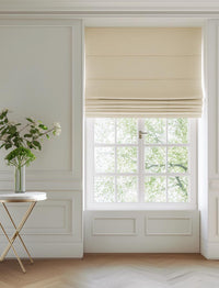 Danila Cream - Heavy dark grey 100% cotton fabric for curtains, blinds and upholstery
