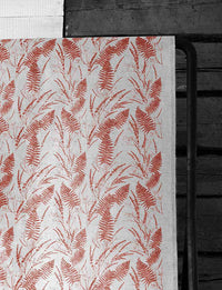 Fernia Crimson Red - Fabric for curtains with Red pattern