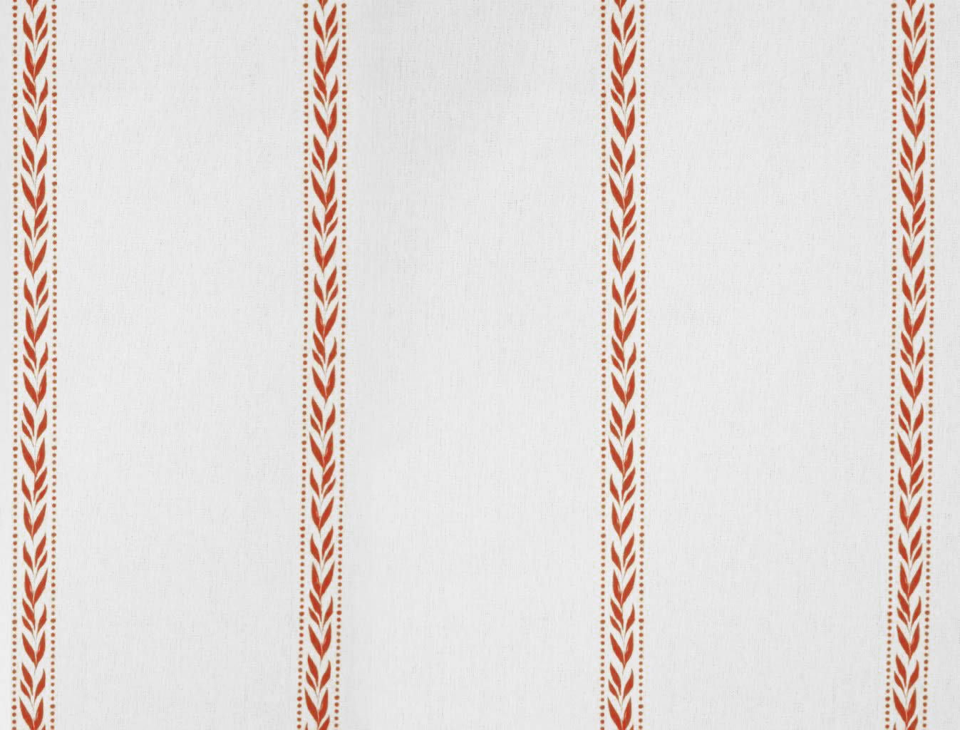 Helena Crimson Red- curtain fabric with Red striped print